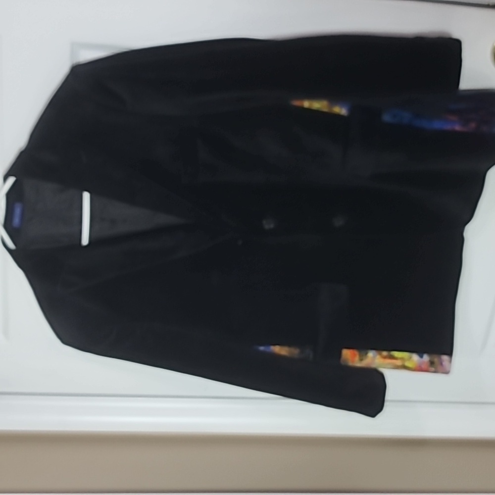 Blu Martini 2 Button Grafitti Back Blazer Sz.L